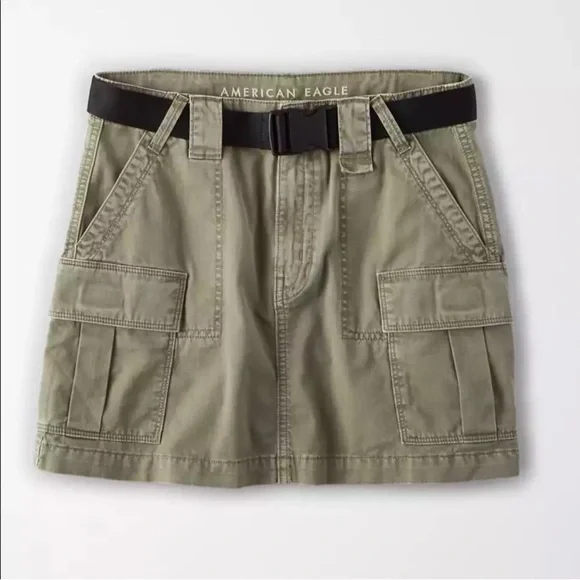 NWT American Eagle Hi-Rise A-Line Utility Skirt - Size 2 - Picture 9 of 10